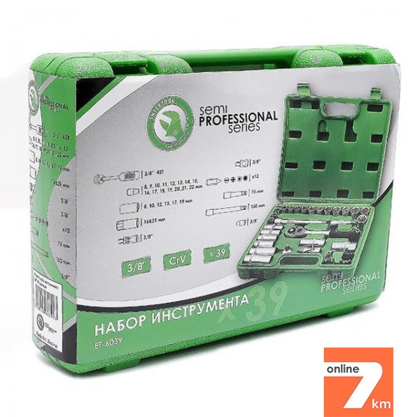 Набор инструмента 39ед 3/8" INTERTOOL ET-6039SP