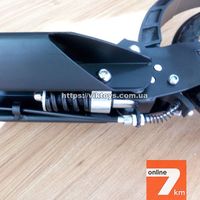 Самокат SR 2-018, двухколесный, с ручным и ножным тормозом, складной, черный new