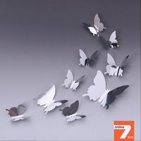 Наклейки стикеры 3D бабочки декор