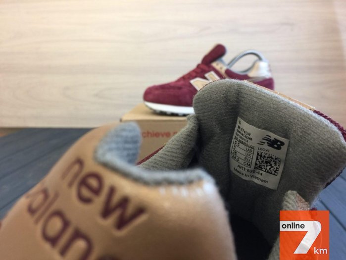 Кроссовки New Balance 574 Bordo Gold, 36-41, замша, ГАРАНТИЯ! ОБЗОР NB