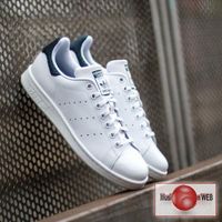 адидас стэн смит adidas stan smith бел+синяя пятка на шнулках