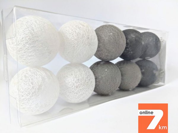 Тайские гирлянды диаметр 6см 10 led 1.8м, Cotton Balls гирлянда оптом