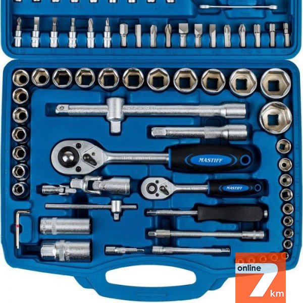 Набор инструментов 1/2"; 1/4" 94 ел.+ MASTIFF (Польша)