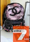 Тканевый рюкзак брендовый Graffiti Chanel Жіночий модний рюкзак  Шанель