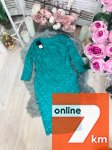 Новое гипюровое платье бирюзового цвета р. 48