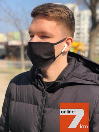 Повязка маска защитная трёхслойная многоразовая со сменными картриджам