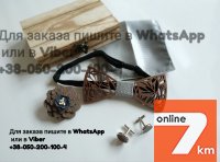 Деревянная бабочка галстук запонки платок брошка в деревянной коробочке мужской набор деревянные