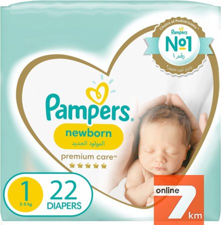 Підгузки Pampers Premium Care розмір 1 (2-5 кг), 22 шт