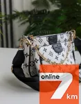 сумка кросс-боди с широким ремнем  Louis Vuitton 3в1 білий AN11